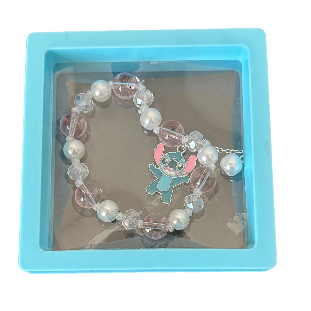 Stitch Cartoon Charm Beaded Stretchy Bracelet - New